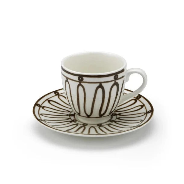 unique mugs with artistic designs for gifts-Kyma Coffee or Tea Cup & Saucer