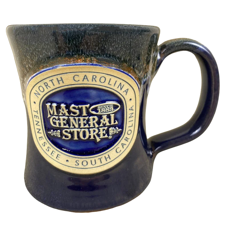 personalized coffee cups with custom artwork-Mast General Store North Carolina Tennessee South Carolina 2019 Mug Deneen Pottery