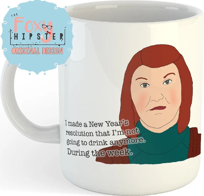 funny ceramic coffee mugs for friends-Meredith Palmer Drinking Quote  11oz Coffee Mug The Office