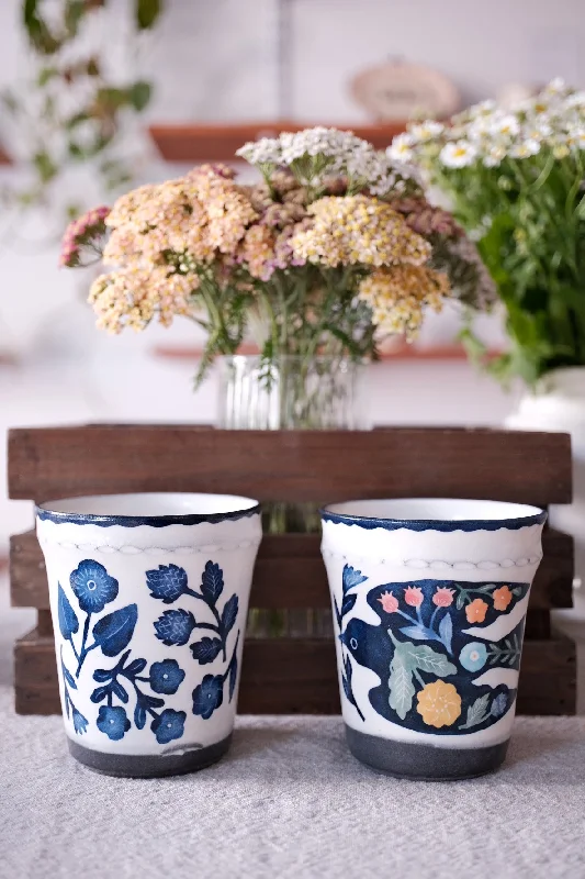 eco-friendly coffee mugs for special occasions-Nakagaki Tomoko Kohiki Hand Painted Free Cup - KP7