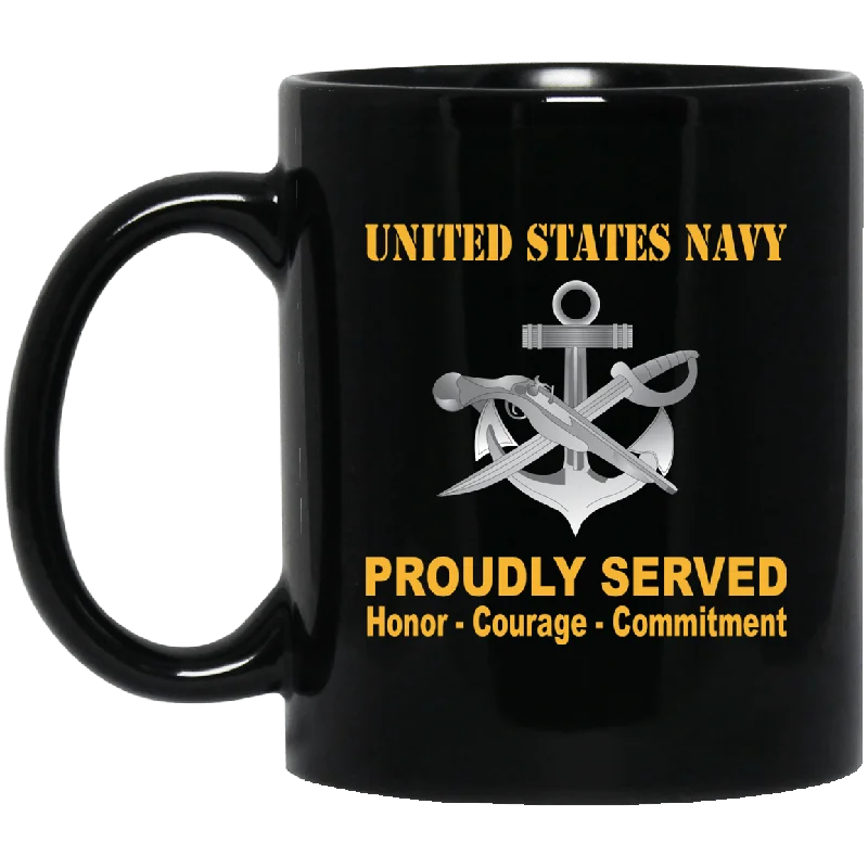 funny tea mugs for office parties-Navy Special Warfare Boat Operator Navy SB Proudly Served Black Mug 11 oz - 15 oz