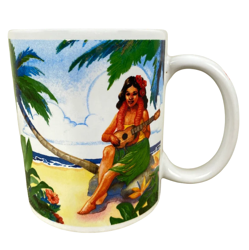 custom mugs for corporate branding-Nostalgic Hula Mug Island Treasures