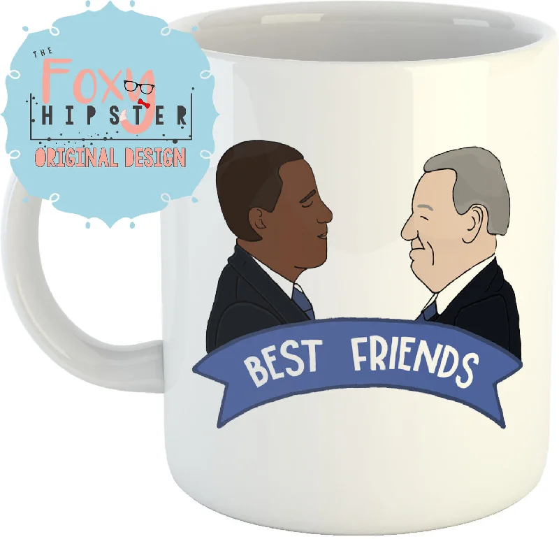 custom coffee mugs for personalized gifts-Obama and Biden Best Friends 11oz coffee mug