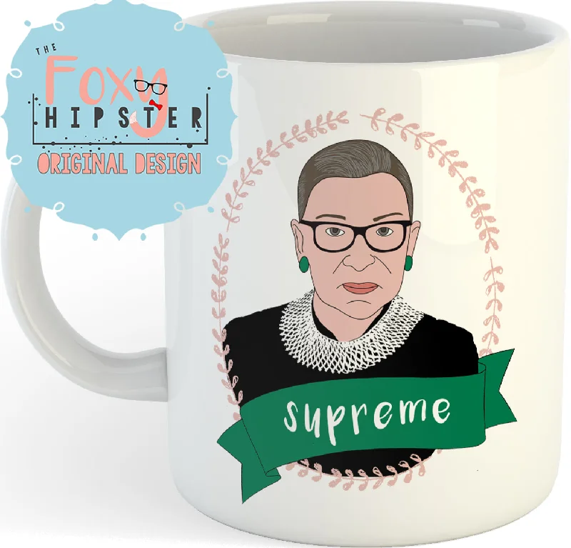 high-quality coffee mugs for office parties-Ruth Bader Ginsburg Supreme 11oz coffee mug