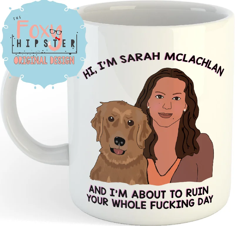 ceramic mugs with colorful designs-Sarah McLachlan Sad Animal Commercial 11oz coffee mug