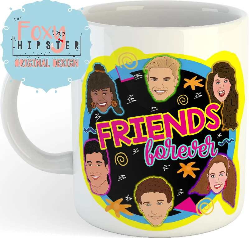 insulated coffee mugs for outdoor adventures-Saved by the Bell Friends Forever 11oz coffee mug