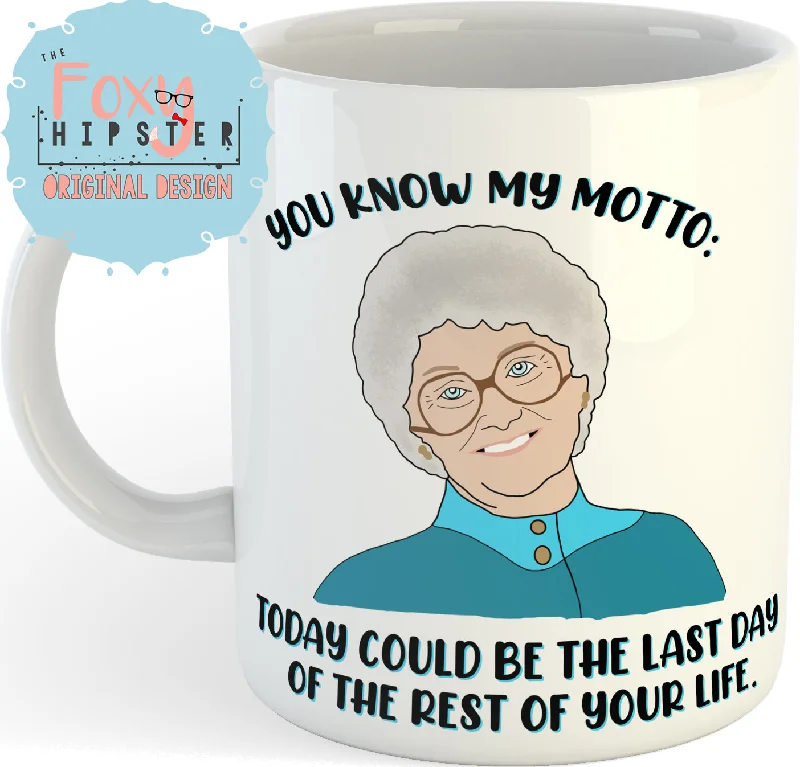 eco-friendly ceramic mugs with unique prints-Sophia Golden Girls Quote 11oz coffee mug