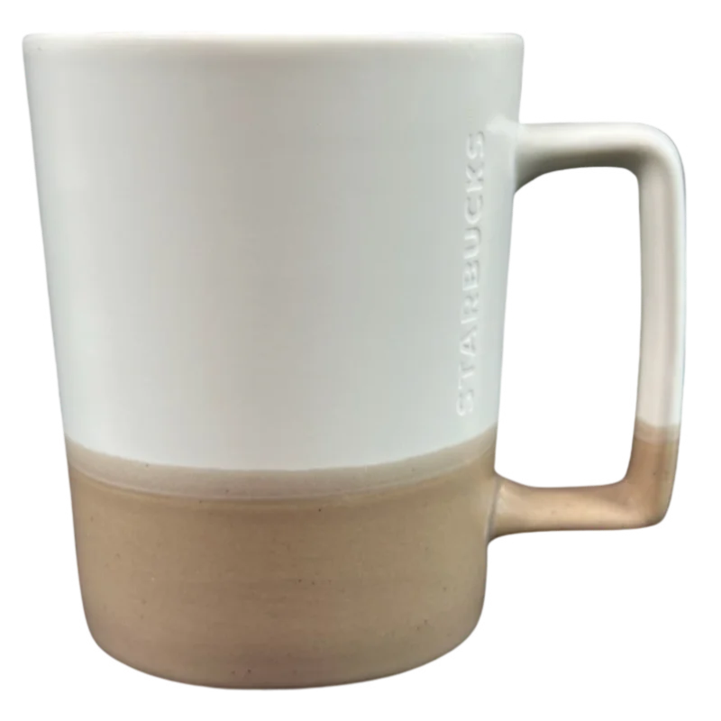 best mugs for serving hot chocolate-Three Tone Cream Brown And Beige Etched Logo 16oz Mug 2016 Starbucks