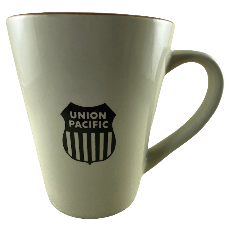 personalized coffee mugs with logos for businesses-Union Pacific Logo Brown Interior Mug