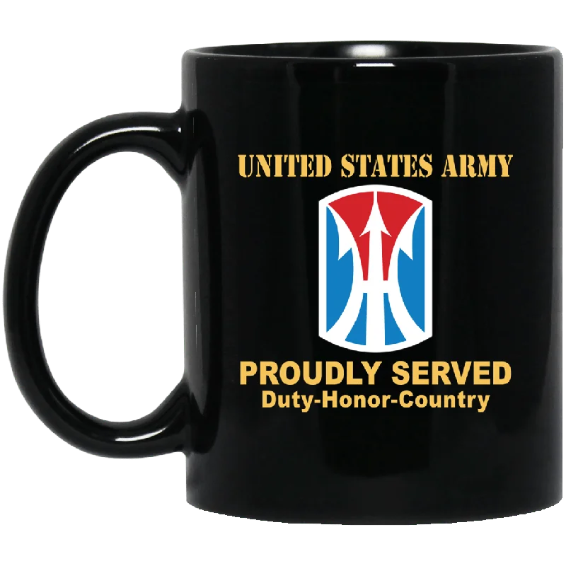 custom photo mugs for family gifts-US ARMY 11TH INFANTRY BRIGADE- 11 oz - 15 oz Black Mug