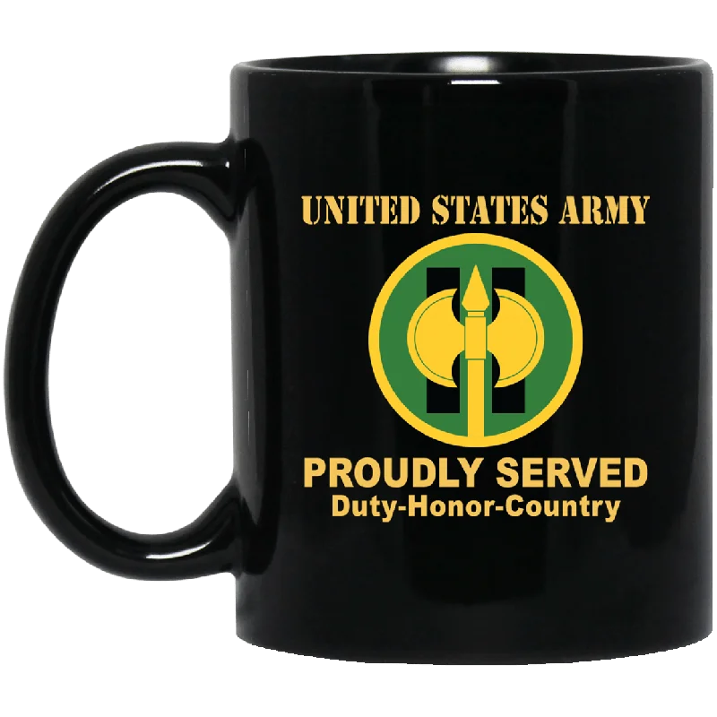 best insulated coffee mugs for summer-US ARMY 11TH MILITARY POLICE BRIGADE- 11 oz - 15 oz Black Mug