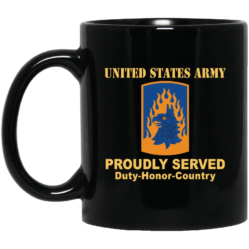 funny coffee mugs for relaxing evenings-US ARMY 12TH COMBAT AVIATION BRIGADE- 11 oz - 15 oz Black Mug