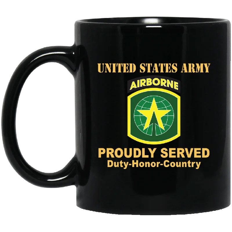 large ceramic mugs for cozy mornings at home-US ARMY 16TH MILITARY POLICE BRIGADE- 11 oz - 15 oz Black Mug