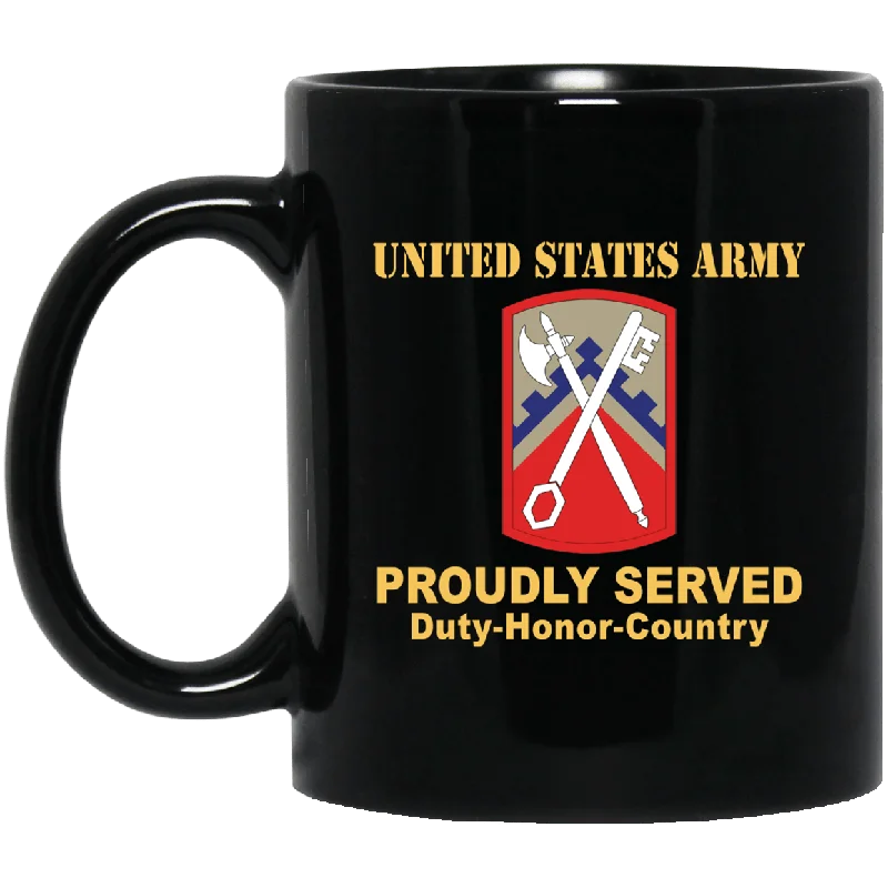 eco-friendly mugs for outdoor activities-US ARMY 16TH SUSTAINMENT BRIGADE- 11 oz - 15 oz Black Mug