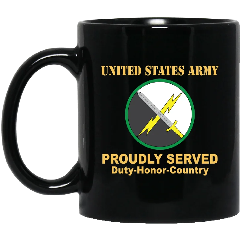 custom photo mugs for family photo gifts-US ARMY 1ST INFORMATION OPERATIONS COMMAND- 11 oz - 15 oz Black Mug