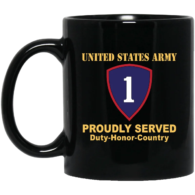 eco-friendly coffee mugs for daily use-US ARMY 1ST PERSONNEL COMMAND- 11 oz - 15 oz Black Mug