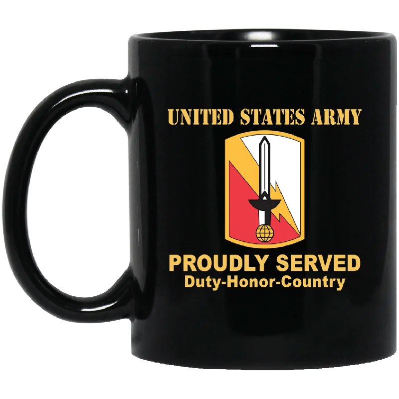 funny tea mugs with animal designs-US ARMY 21ST SIGNAL BRIGADE- 11 oz - 15 oz Black Mug