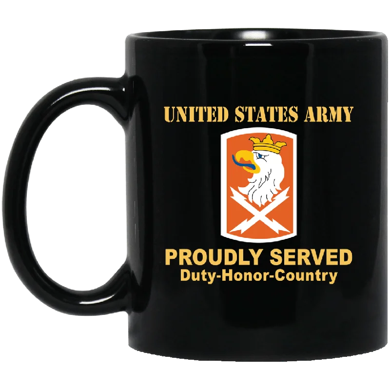 insulated coffee mugs for hot beverages on the go-US ARMY 22ND SIGNAL BRIGADE- 11 oz - 15 oz Black Mug