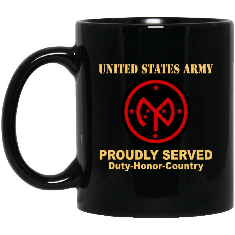 insulated tea mugs for all-day use-US ARMY 27TH INFANTRY BRIGADE COMBAT TEAM- 11 oz - 15 oz Black Mug