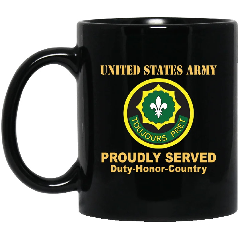 large ceramic coffee mugs for home office-US ARMY 2ND CAVALRY REGIMENT- 11 oz - 15 oz Black Mug