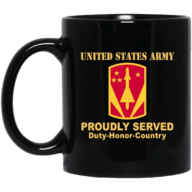 ceramic mugs with motivational sayings-US ARMY 31ST AIR DEFENSE ARTILLERY BRIGADE - 11 oz - 15 oz Black Mug