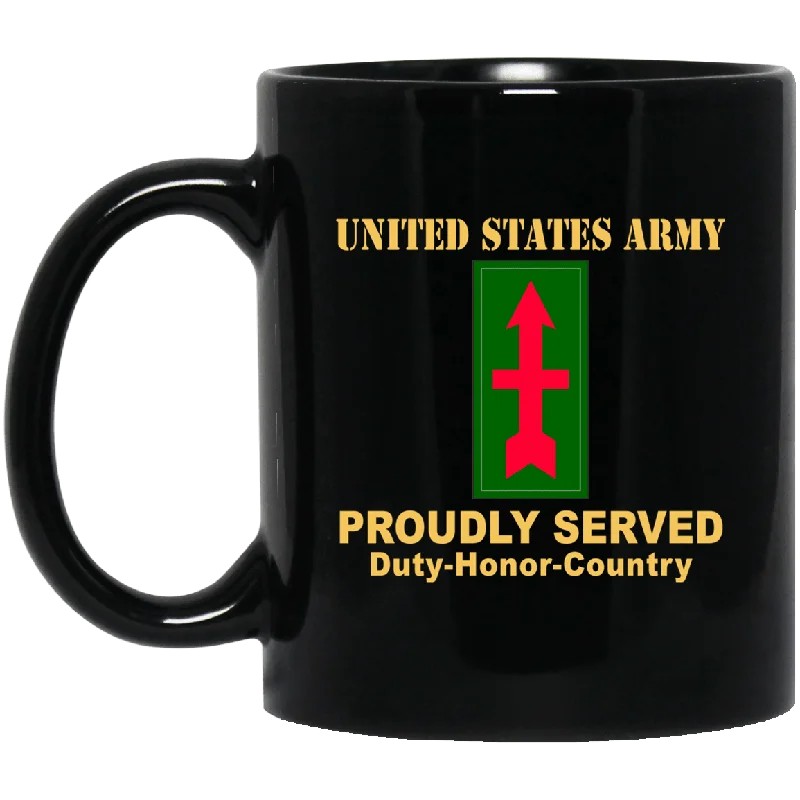 custom mugs for wedding party favors-US ARMY 32ND INFANTRY BRIGADE COMBAT TEAM CSIB - 11 oz - 15 oz Black Mug