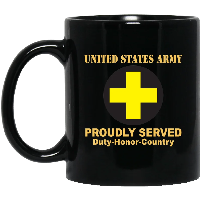 custom mugs for family gatherings and holidays-US ARMY 33RD INFANTRY BRIGADE COMBAT TEAM CSIB - 11 oz - 15 oz Black Mug