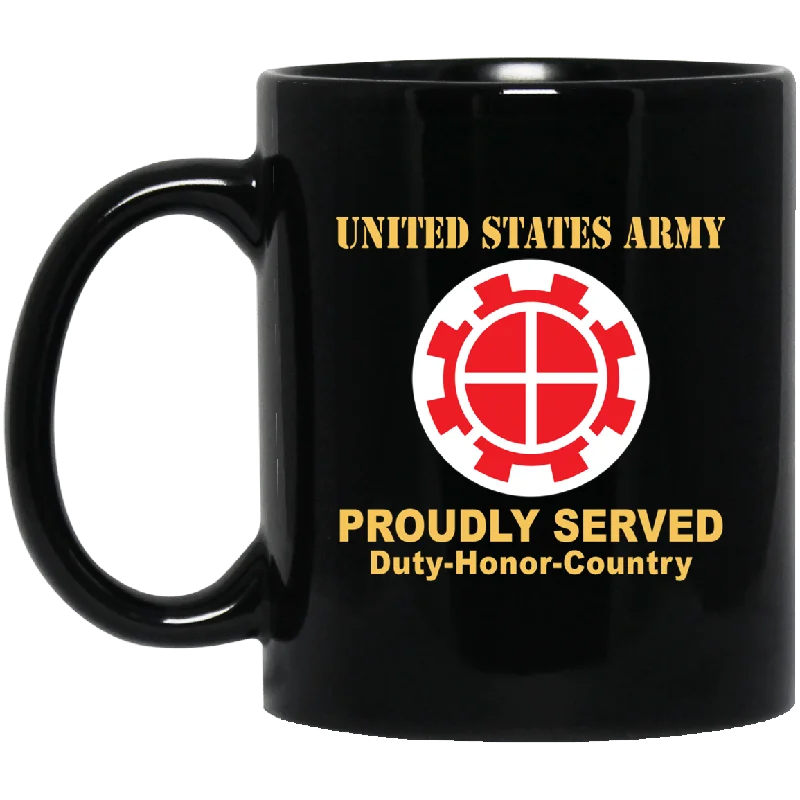 large custom mugs for family gifts-US ARMY 35TH ENGINEER BRIGADE - 11 oz - 15 oz Black Mug