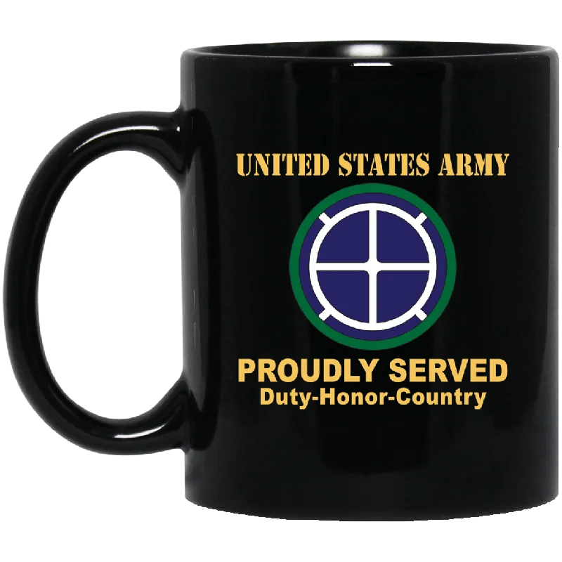 eco-friendly travel mugs with handles-US ARMY 35TH INFANTRY DIVISION - 11 oz - 15 oz Black Mug