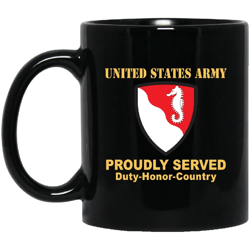 large coffee mugs with cute sayings-US ARMY 36TH ENGINEER BRIGADE- 11 oz - 15 oz Black Mug