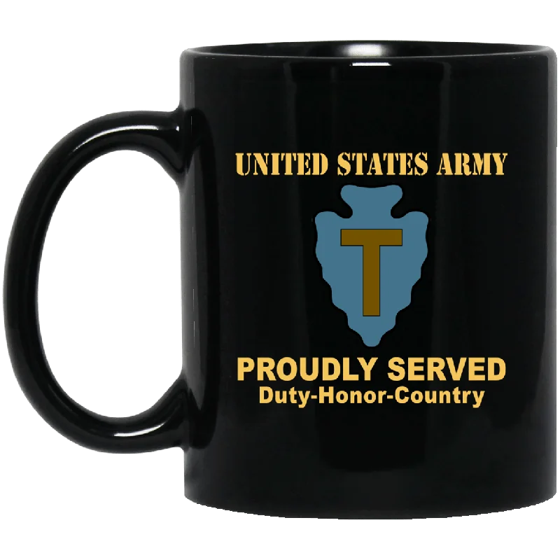 funny coffee mugs for family gatherings-US ARMY 36TH INFANTRY DIVISION - 11 oz - 15 oz Black Mug