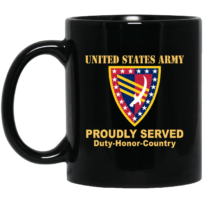 best mugs for serving hot chocolate-US ARMY 38 SUSTAINMENT BRIGADE - 11 oz - 15 oz Black Mug