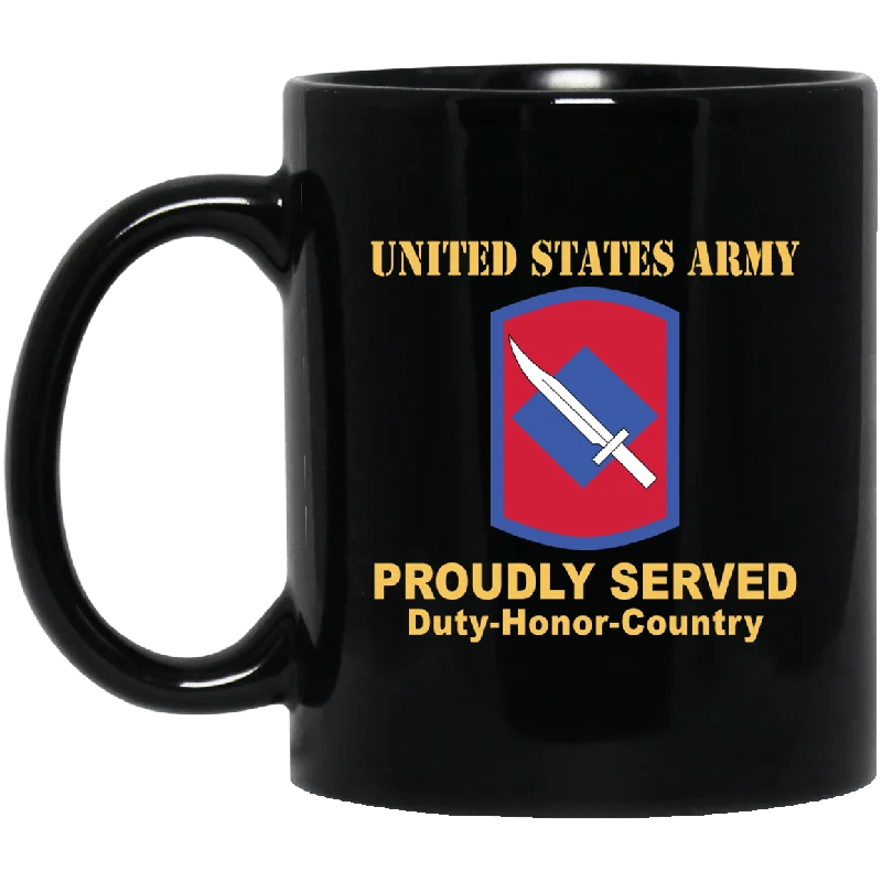 custom coffee mugs for special events-US ARMY 39TH INFANTRY BRIGADE- 11 oz - 15 oz Black Mug