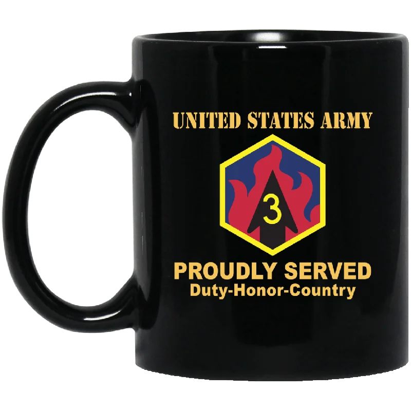 custom photo coffee cups for personalized gifts-US ARMY 3RD CHEMICAL BRIGADE- 11 oz - 15 oz Black Mug