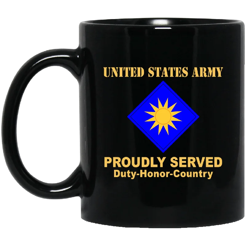 insulated coffee mugs for outdoor adventures-US ARMY 40TH INFANTRY DIVISION- 11 oz - 15 oz Black Mug