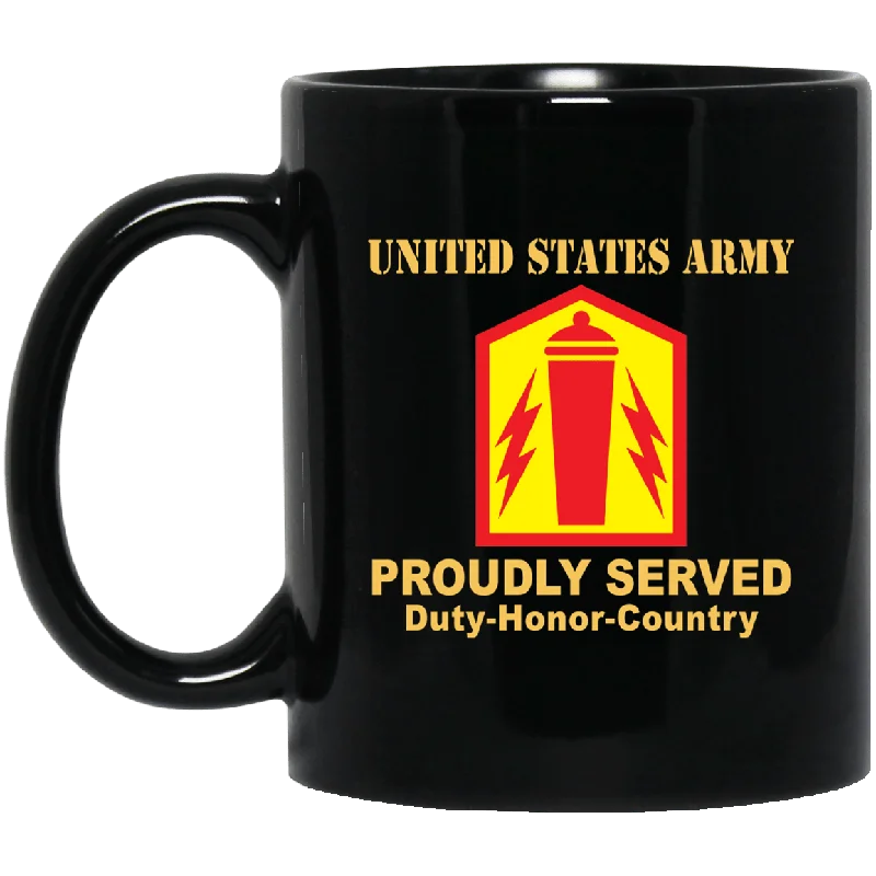 custom photo mugs for family gifts-US ARMY 41 FIRES BRIGADE- 11 oz - 15 oz Black Mug