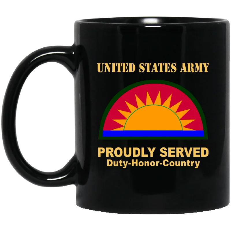 custom mugs for corporate events-US ARMY 41ST INFANTRY BRIGADE COMBAT TEAM- 11 oz - 15 oz Black Mug