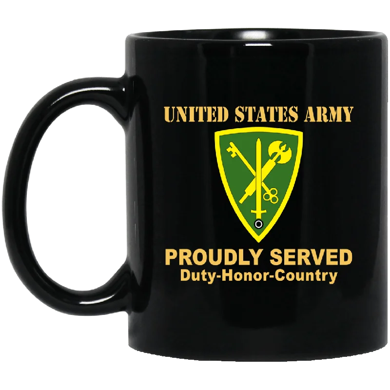 best coffee mugs for enjoying iced coffee-US ARMY 42ND MILITARY POLICE BRIGADE- 11 oz - 15 oz Black Mug