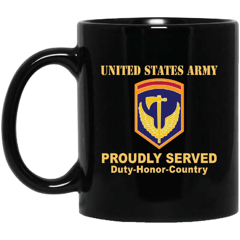 custom photo mugs for special occasions-US ARMY 42ND REGIONAL SUPPORT GROUP- 11 oz - 15 oz Black Mug