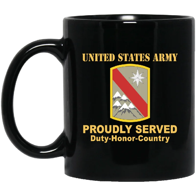 best coffee cups for office celebrations-US ARMY 43 SUSTAINMENT BRIGADE- 11 oz - 15 oz Black Mug