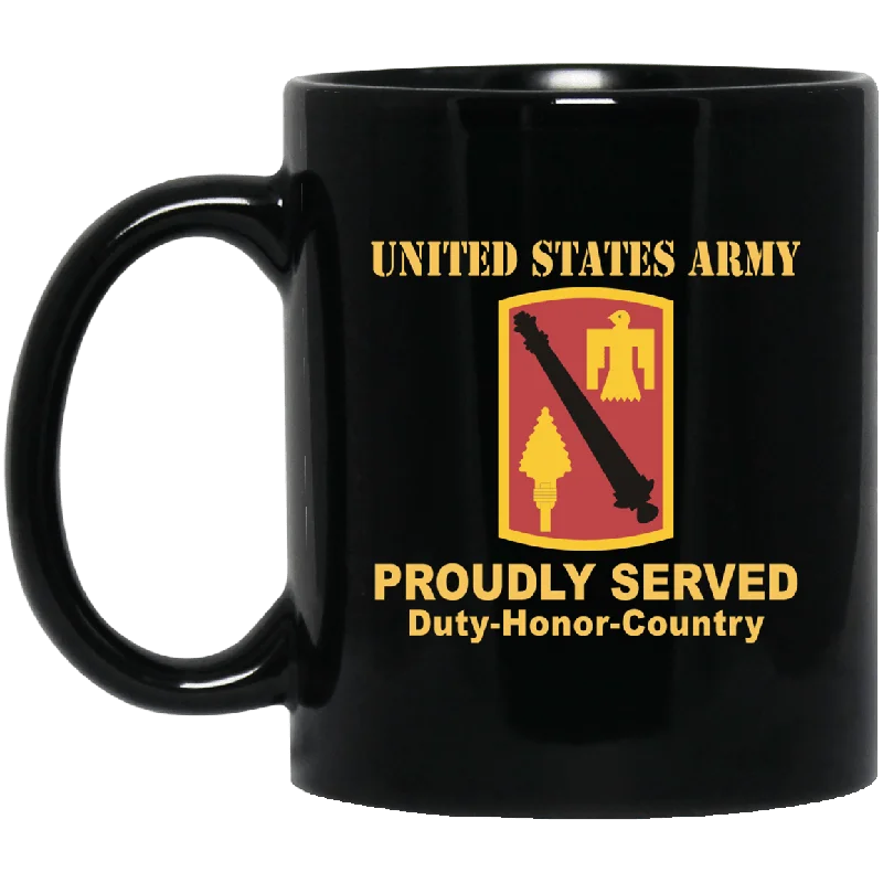 luxury ceramic mugs for special events-US ARMY 45 FIRES BRIGADE- 11 oz - 15 oz Black Mug