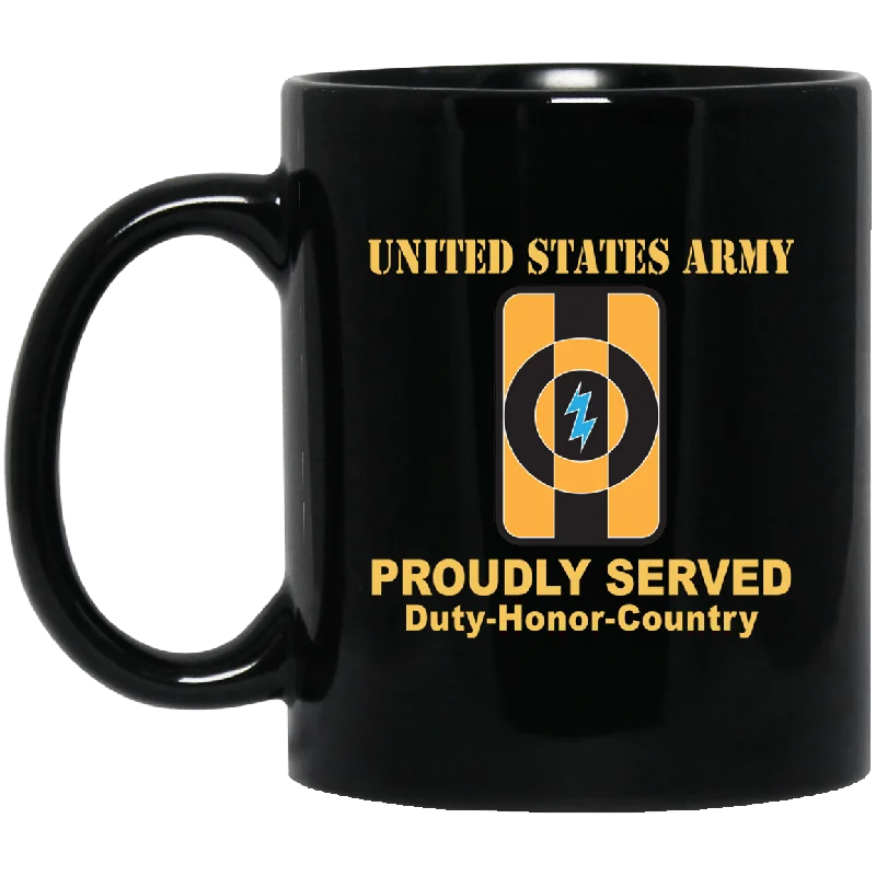 unique coffee mugs with funny messages-US ARMY 49TH QUARTERMASTER GROUP- 11 oz - 15 oz Black Mug