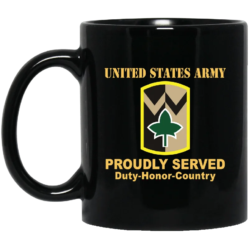 unique coffee cups with custom designs-US ARMY 4TH SUSTAINMENT BRIGADE- 11 oz - 15 oz Black Mug