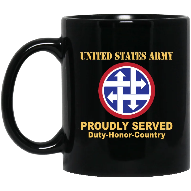 custom mugs for corporate events-US ARMY 4TH SUSTAINMENT COMMAND- 11 oz - 15 oz Black Mug