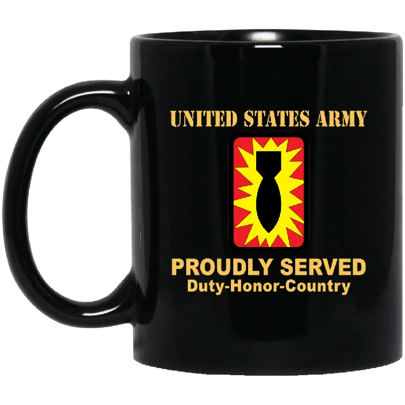 custom travel mugs with photos for business gifts-US ARMY 52ND ORDNANCE GROUP - 11 oz - 15 oz Black Mug