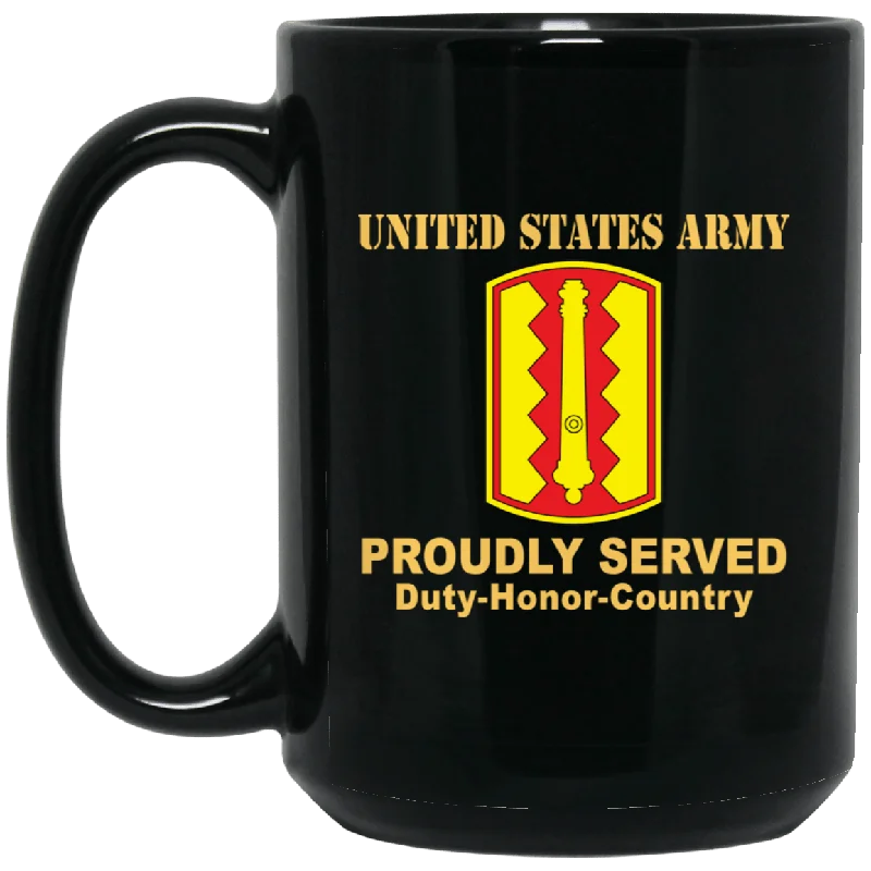 custom mugs for holiday promotions-US ARMY 54 FIELD ARTILLERY BRIGADE - 11 oz - 15 oz Black Mug