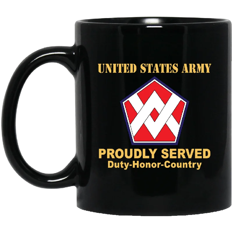 thermal travel mugs for all types of drinks-US ARMY 55TH SUSTAINMENT BRIGADE CSIB - 11 oz - 15 oz Black Mug