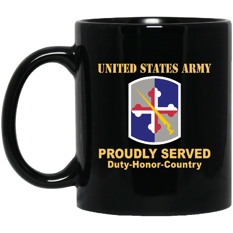 unique mugs with artistic designs for gifts-US ARMY 58TH EXPEDITIONARY MILITARY INTELLIGENCE BRIGADE - 11 oz - 15 oz Black Mug