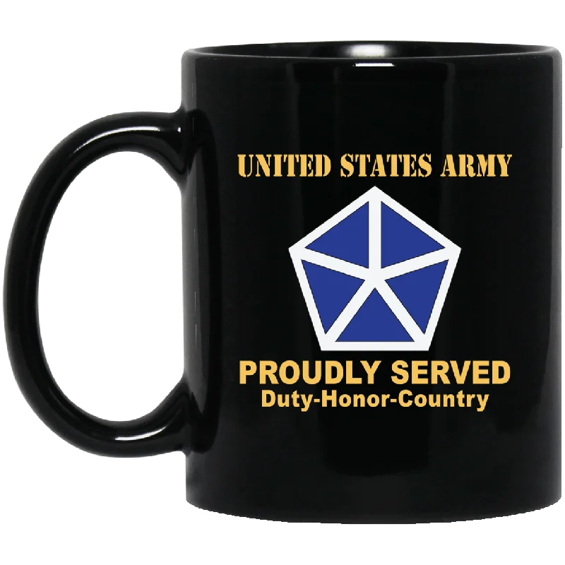 funny coffee cups for breakfast time-US ARMY 5TH CORPS- 11 oz - 15 oz Black Mug