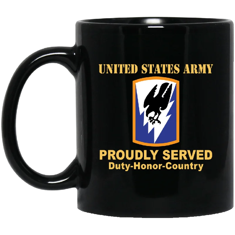 reusable travel mugs with custom designs-US ARMY 66TH THEATER AVIATION COMMAND - 11 oz - 15 oz Black Mug